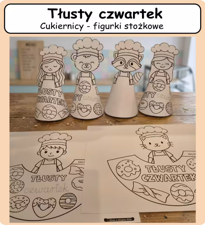 Tłusty czwartek - Cukiernicy (figurki stożkowe)