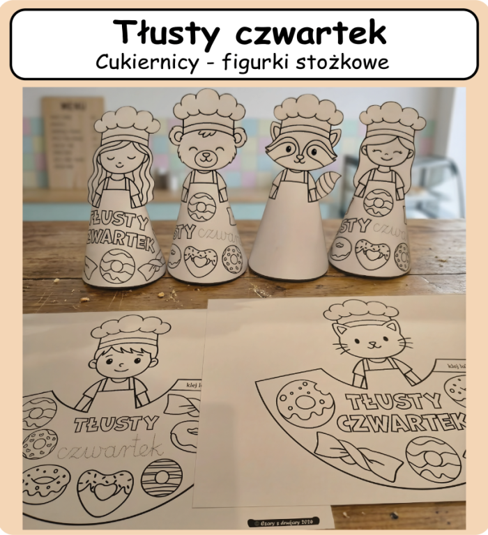Tłusty czwartek - Cukiernicy (figurki stożkowe)