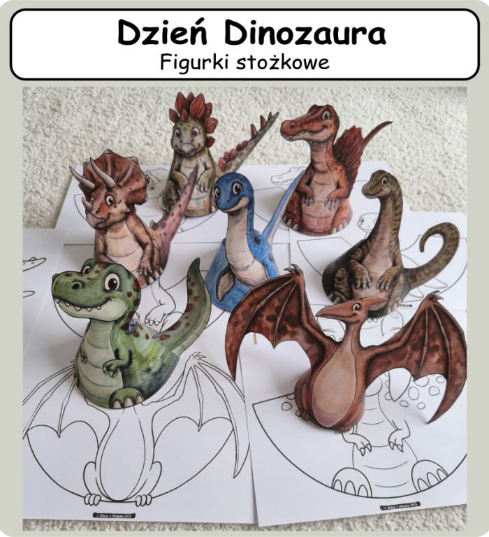 Dzień Dinozaura - Figurki stożkowe